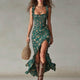 Camille B. – Robe Maxi à Volants et Jupe Asymétrique