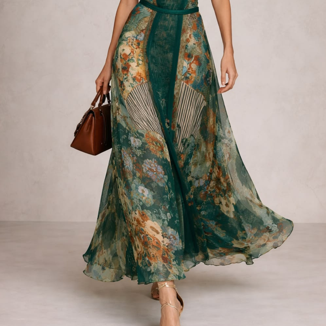 Anaïs – Robe Maxi Fleurie Esprit Bohème