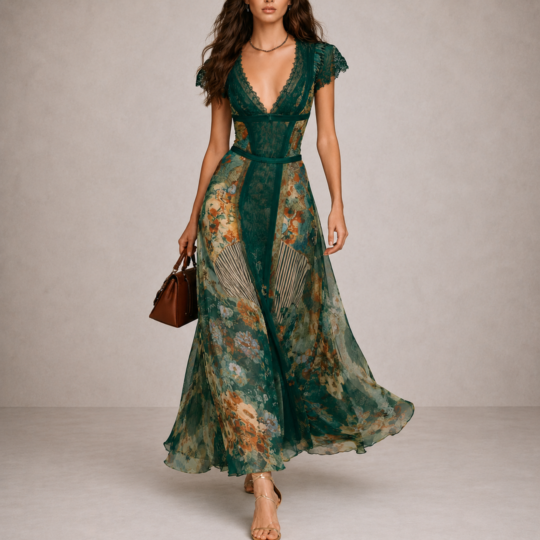 Anaïs – Robe Maxi Fleurie Esprit Bohème