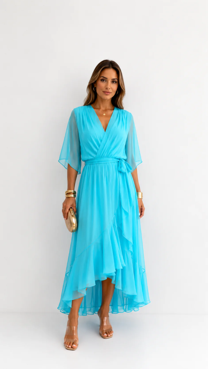 Plissée – Robe Plissée en Mousseline
