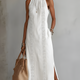Ondine – Robe Midi Élégante Sans Manches