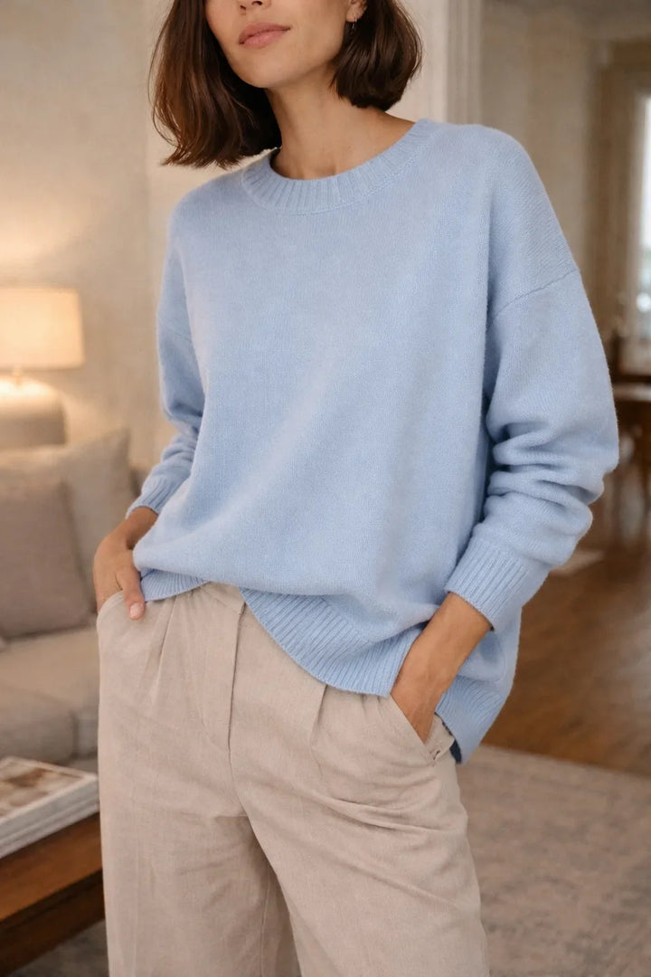 Pull col rond en maille douce