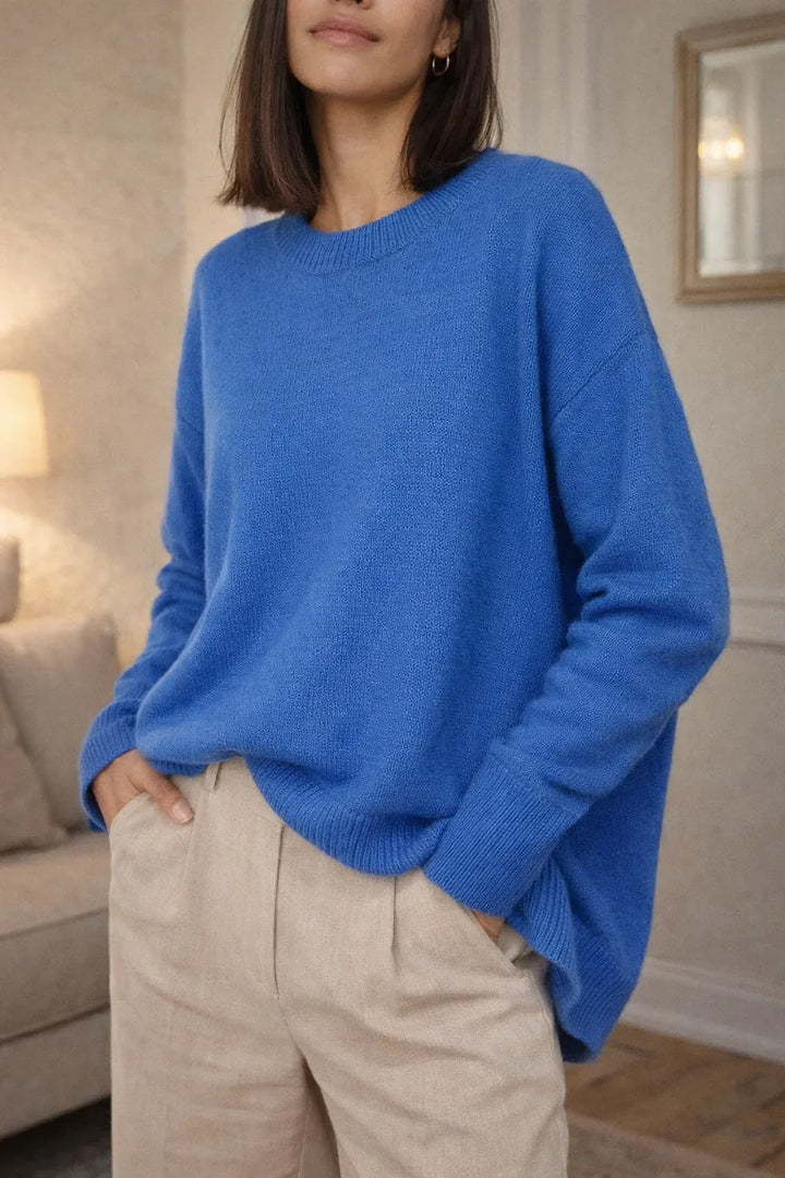 Pull col rond en maille douce