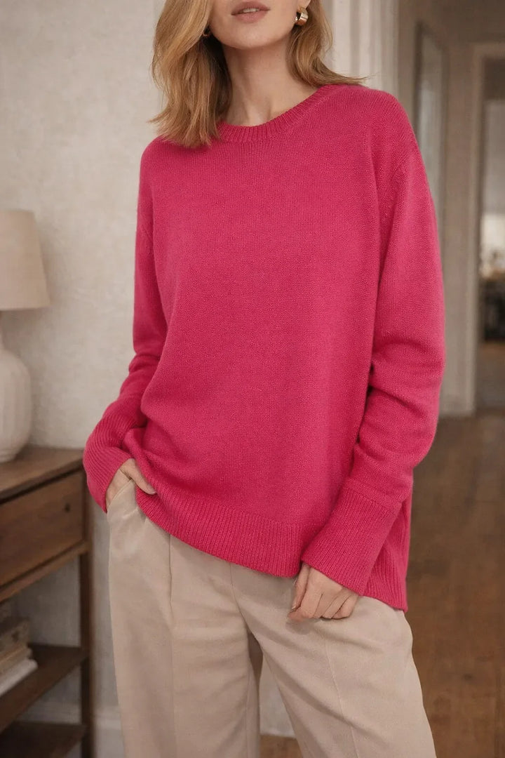 Pull col rond en maille douce