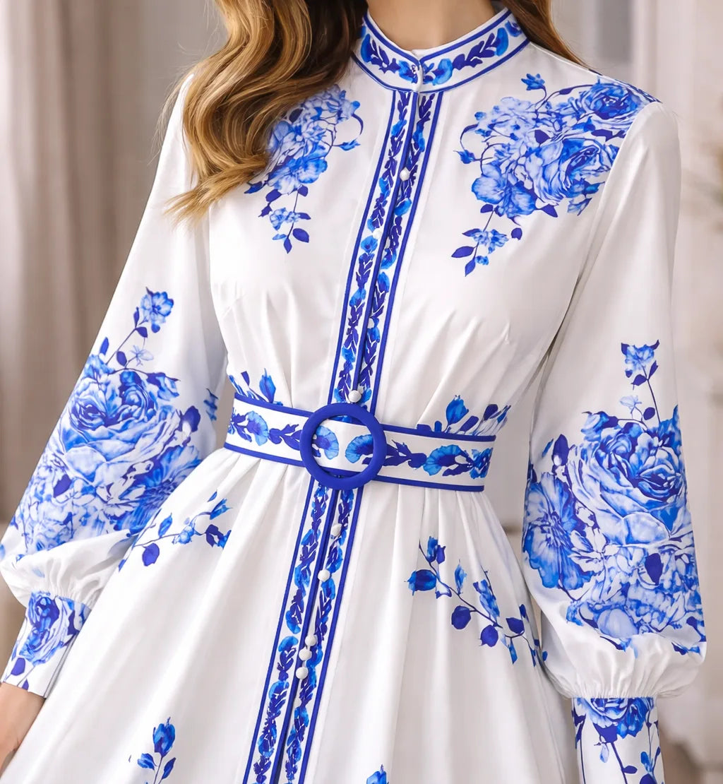 Robe maxi à imprimé fleuri