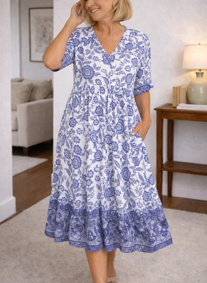 Robe midi fleurie