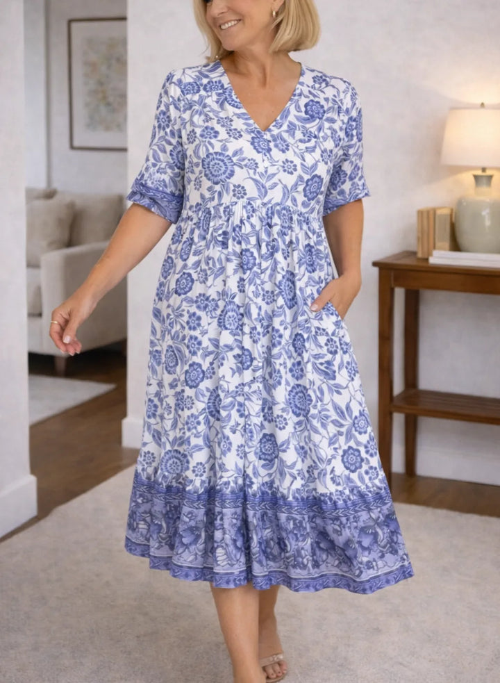 Robe midi fleurie