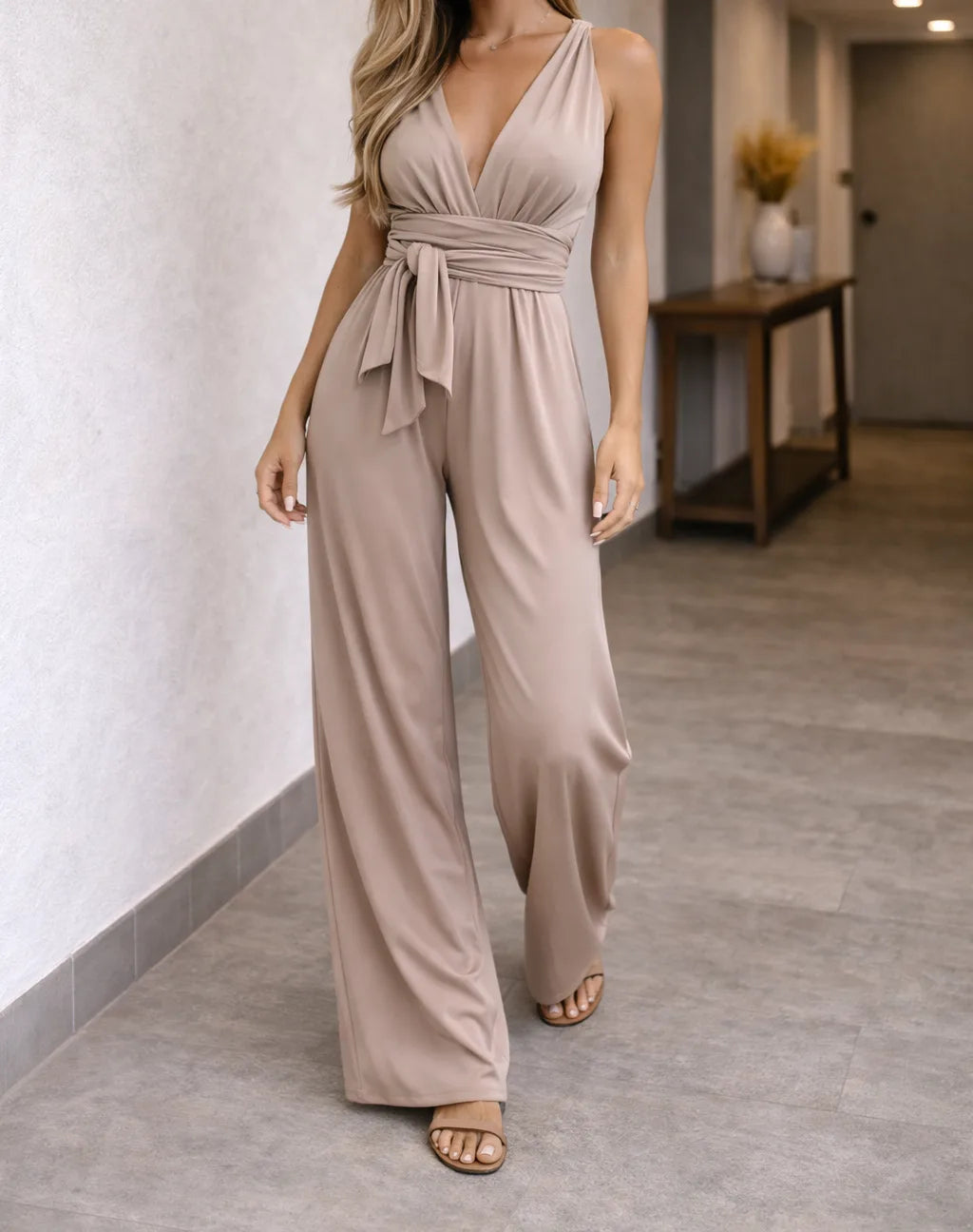 Combinaison pantalon fluide dos nu