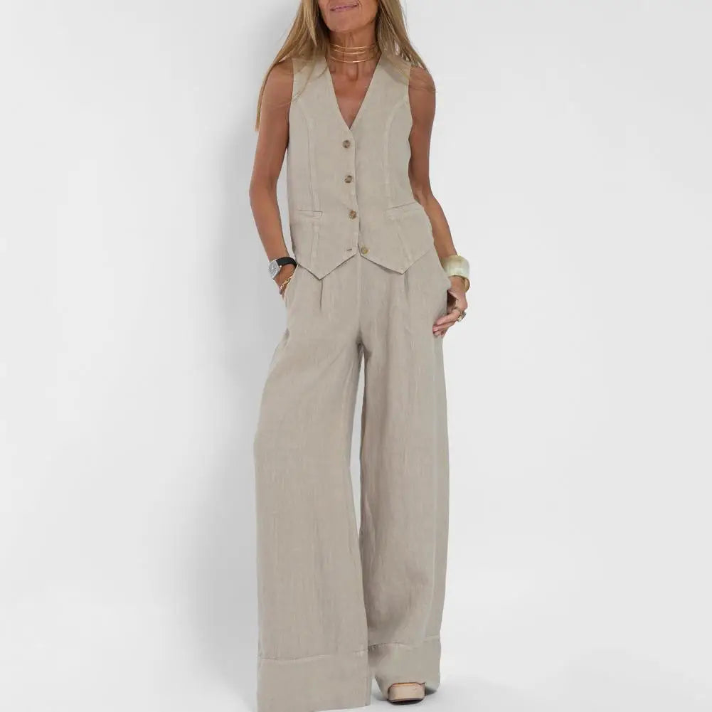 Loïs – Ensemble Ample Gilet et Pantalon