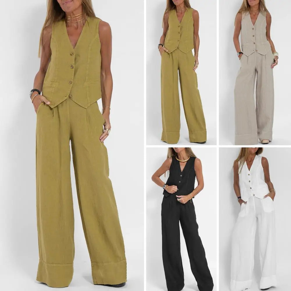 Loïs – Ensemble Ample Gilet et Pantalon