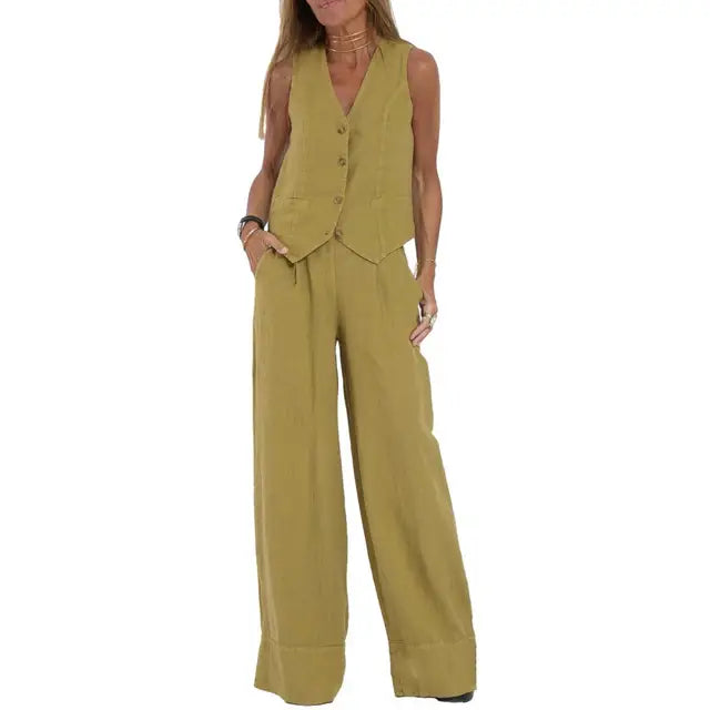 Loïs – Ensemble Ample Gilet et Pantalon