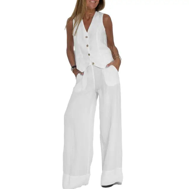 Loïs – Ensemble Ample Gilet et Pantalon