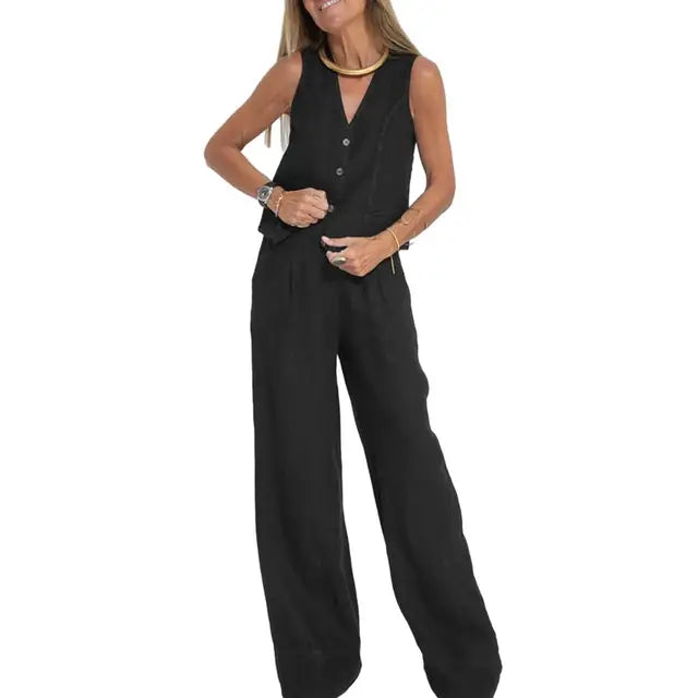 Loïs – Ensemble Ample Gilet et Pantalon