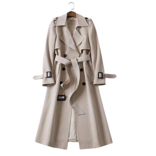 Lotte – Manteau Long Élégant à Double Boutonnage