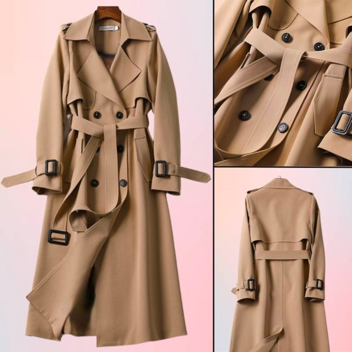 Lotte – Manteau Long Élégant à Double Boutonnage