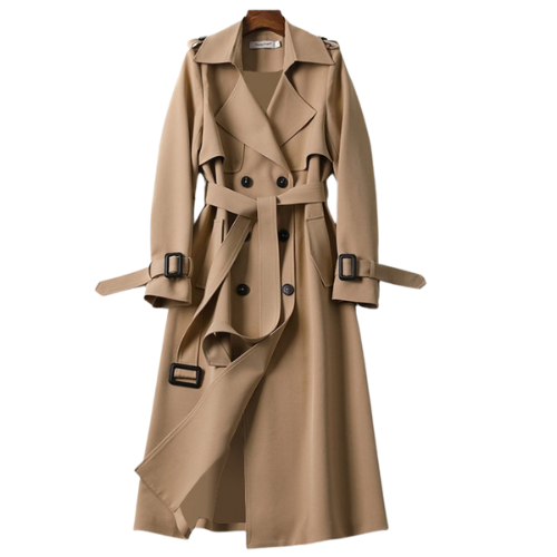 Lotte – Manteau Long Élégant à Double Boutonnage