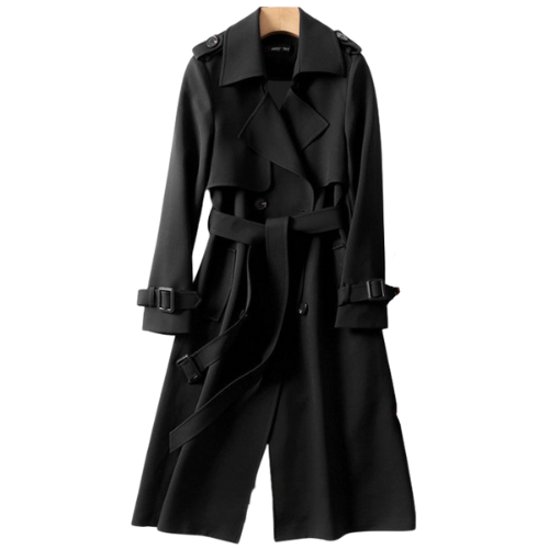 Lotte – Manteau Long Élégant à Double Boutonnage