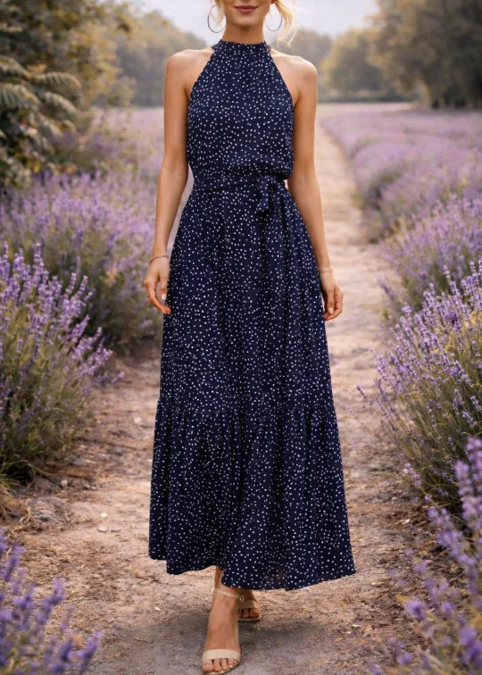 Robe maxi à pois