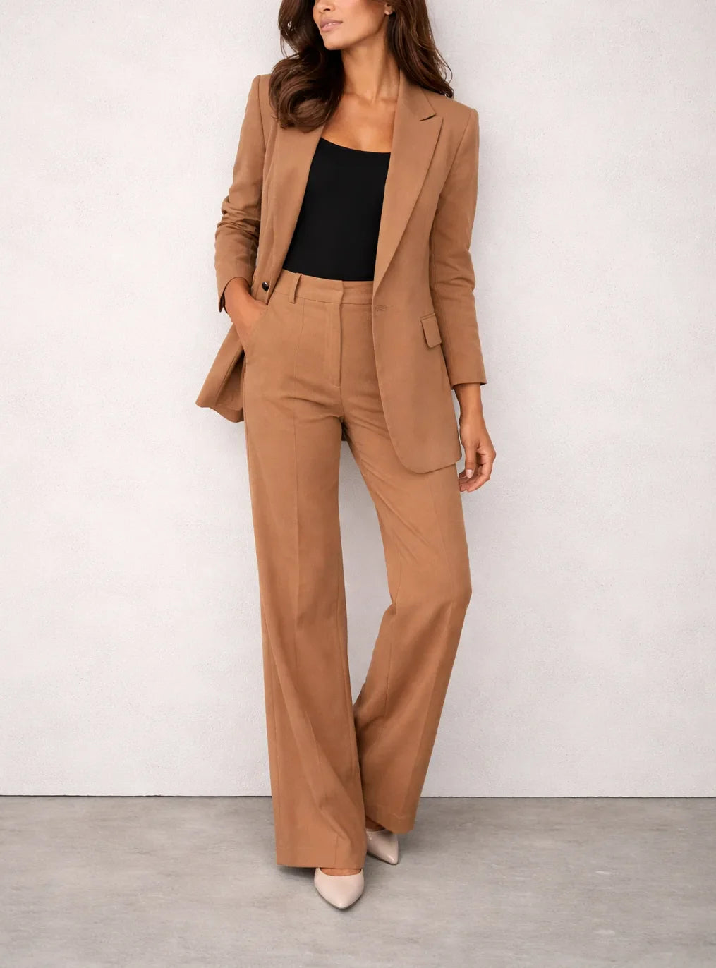 Tailleur pantalon large pour femme