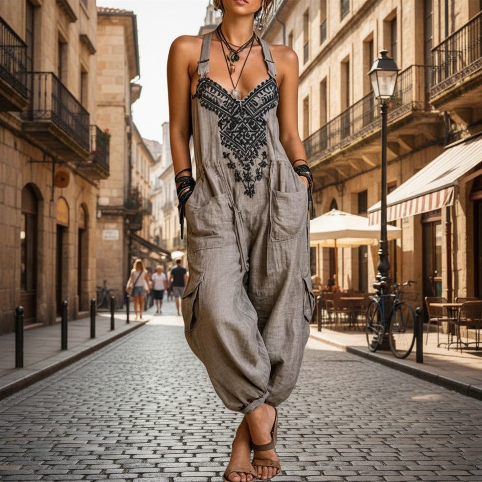 Boho Brodé – Combinaison Brodée Bohème