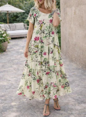 Robe longue fleurie