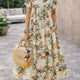 Robe longue fleurie