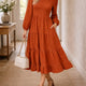 Robe midi fluide à volants