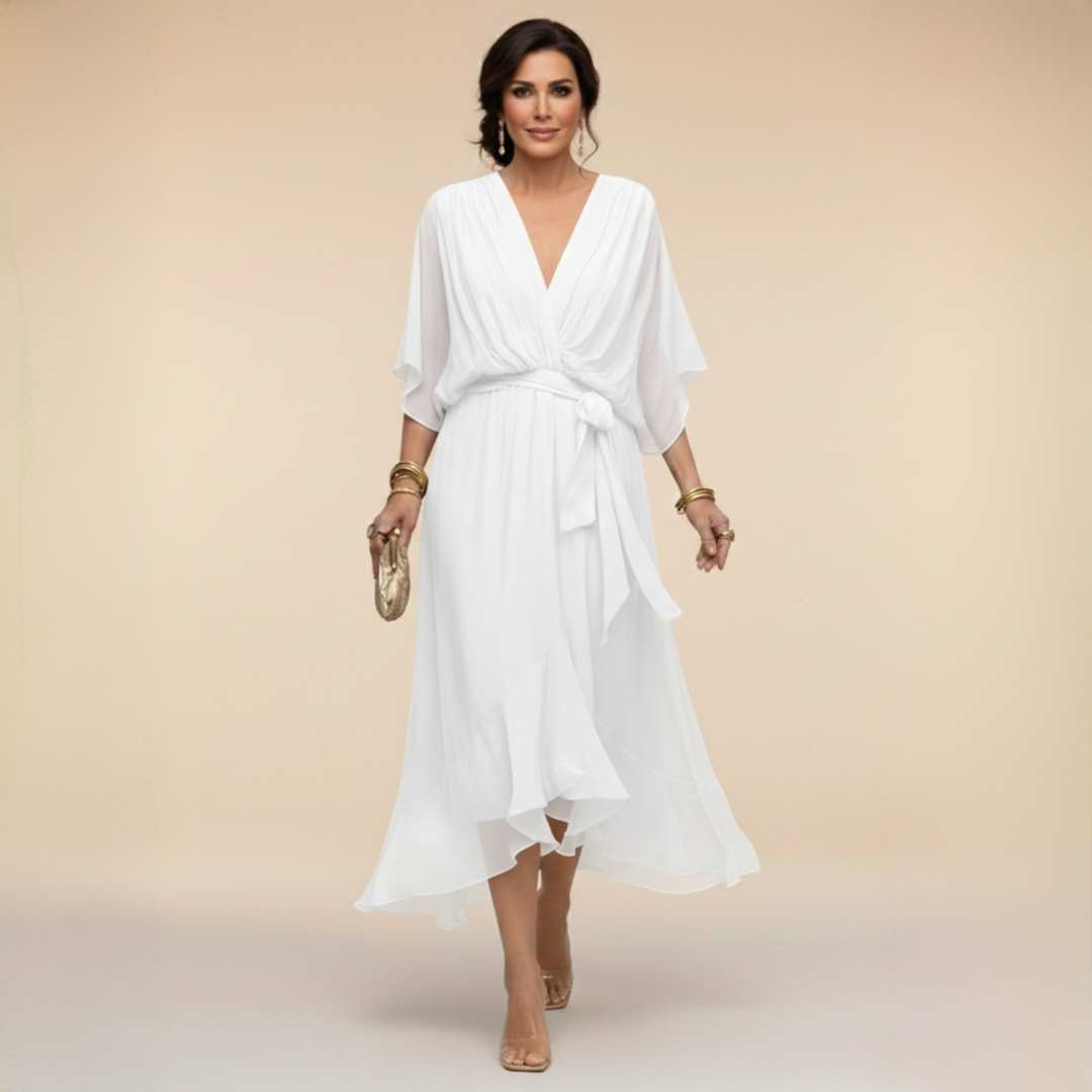 Mousseline Col V Ultime – Robe en Mousseline Col V