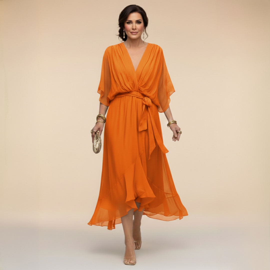 Mousseline Col V Ultime – Robe en Mousseline Col V