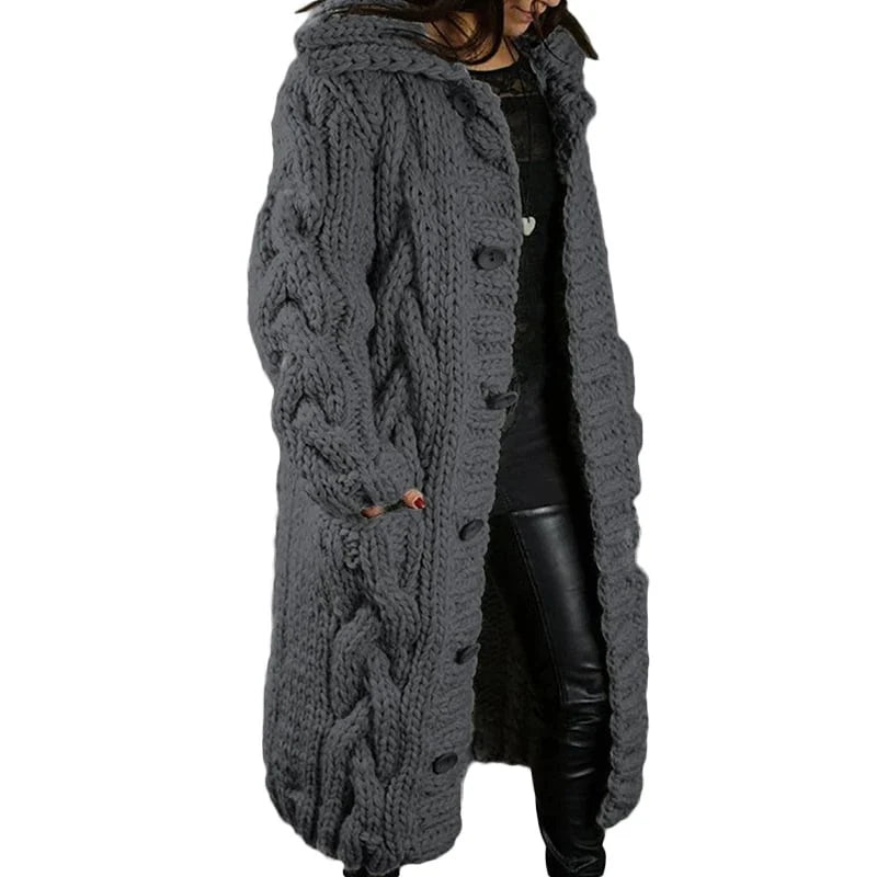 Nina – Gilet Épais Tricoté pour Femme