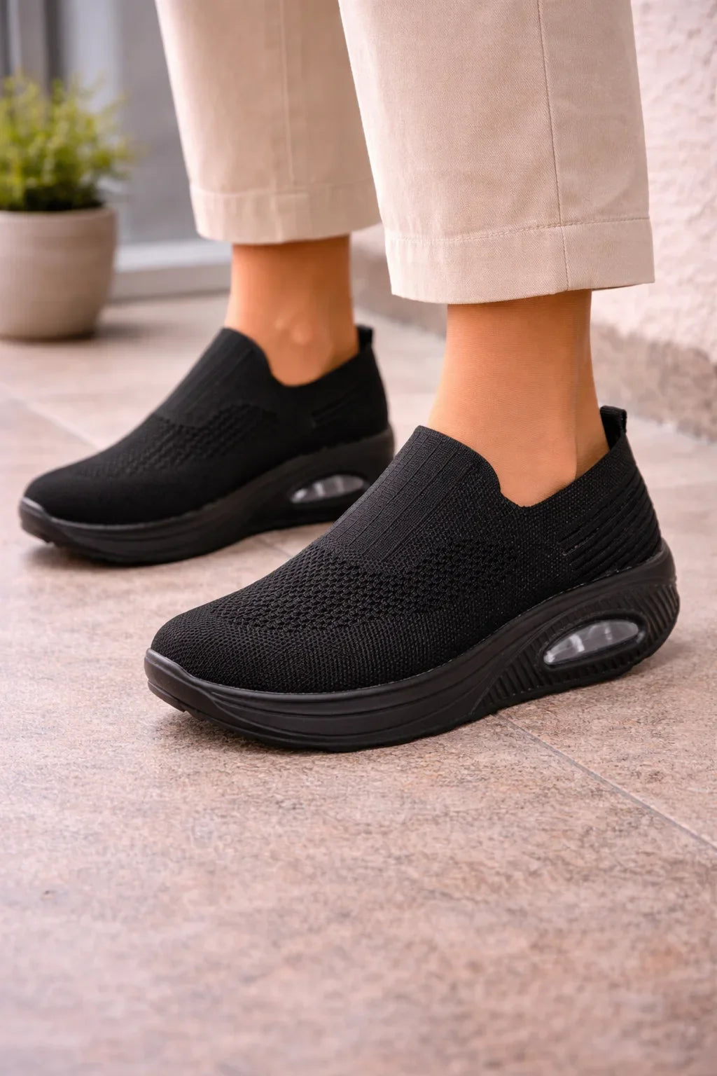 Baskets slip-on à coussin d'air