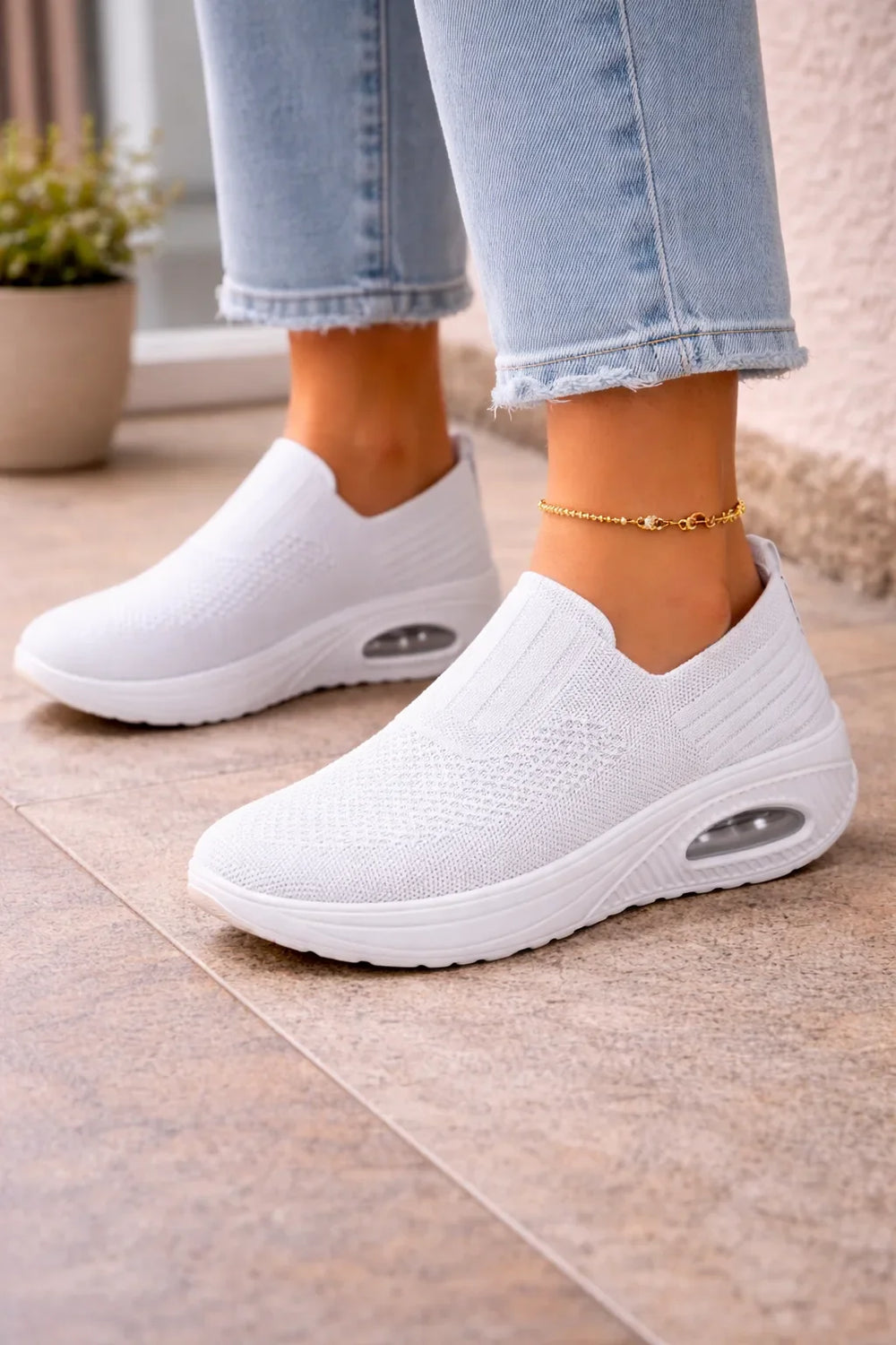 Baskets slip-on à coussin d'air