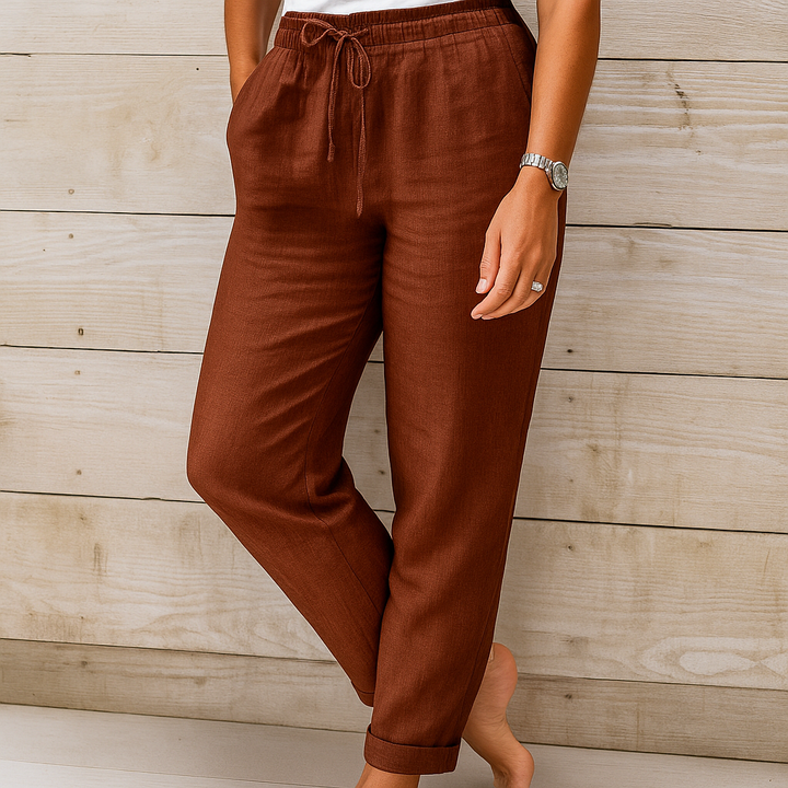 Nora – Pantalon en Lin Stylé pour Femme