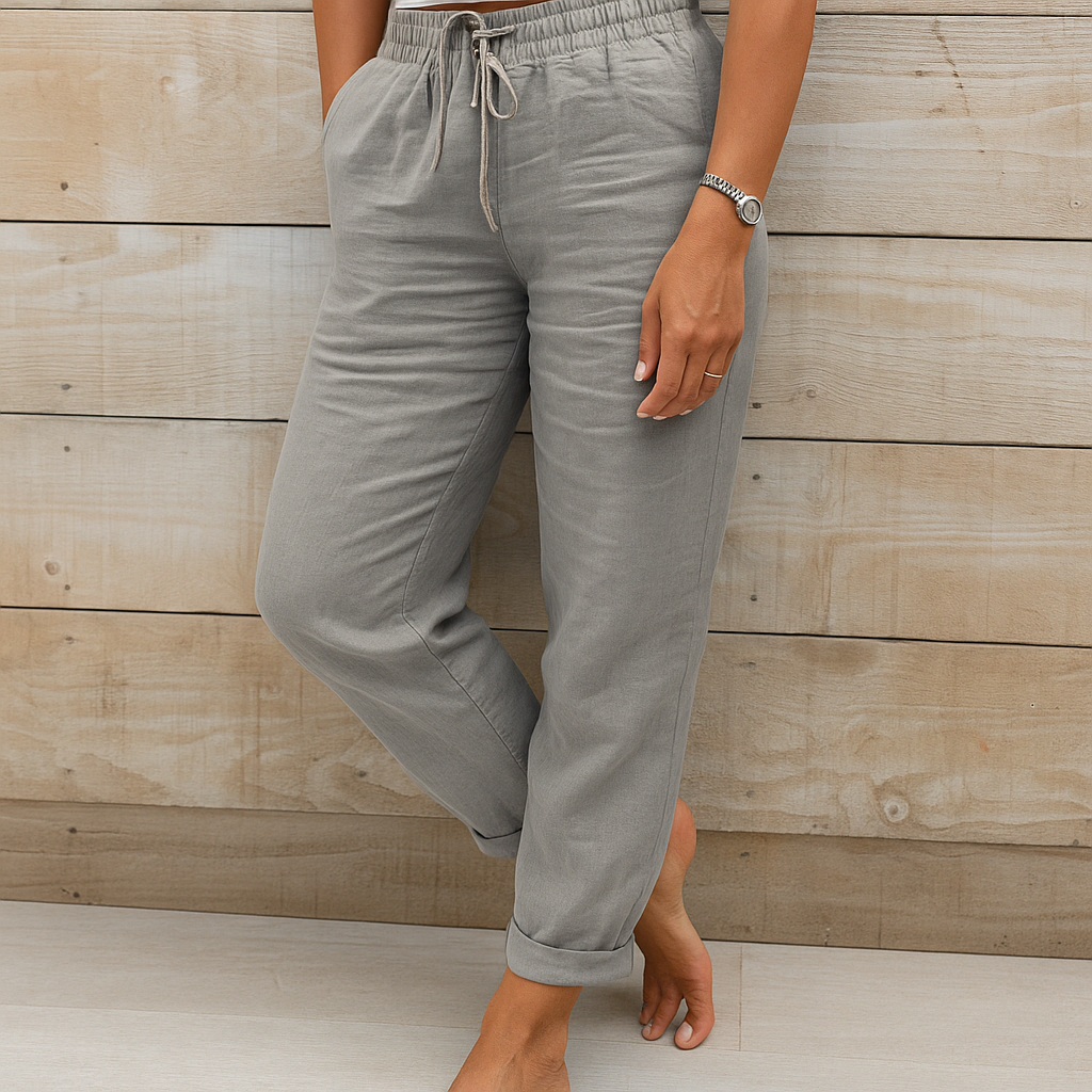 Nora – Pantalon en Lin Stylé pour Femme