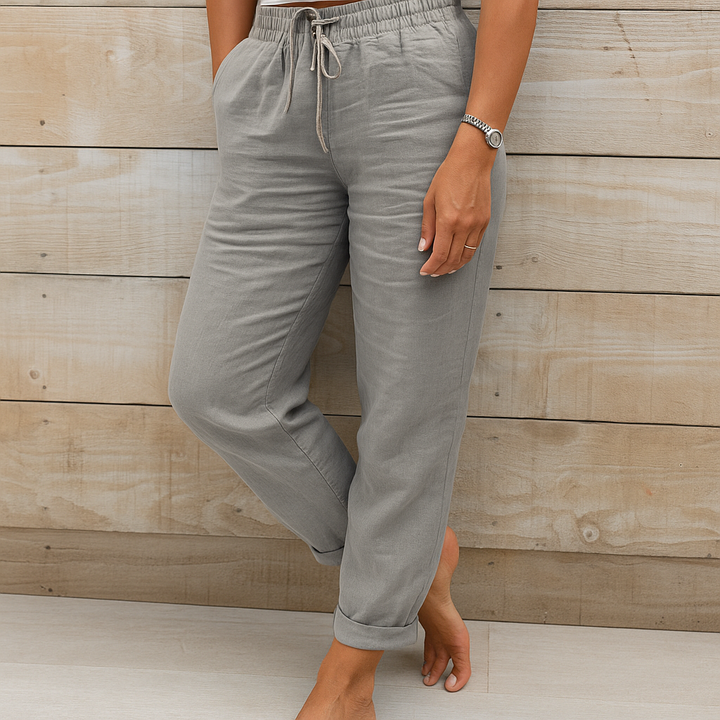 Nora – Pantalon en Lin Stylé pour Femme