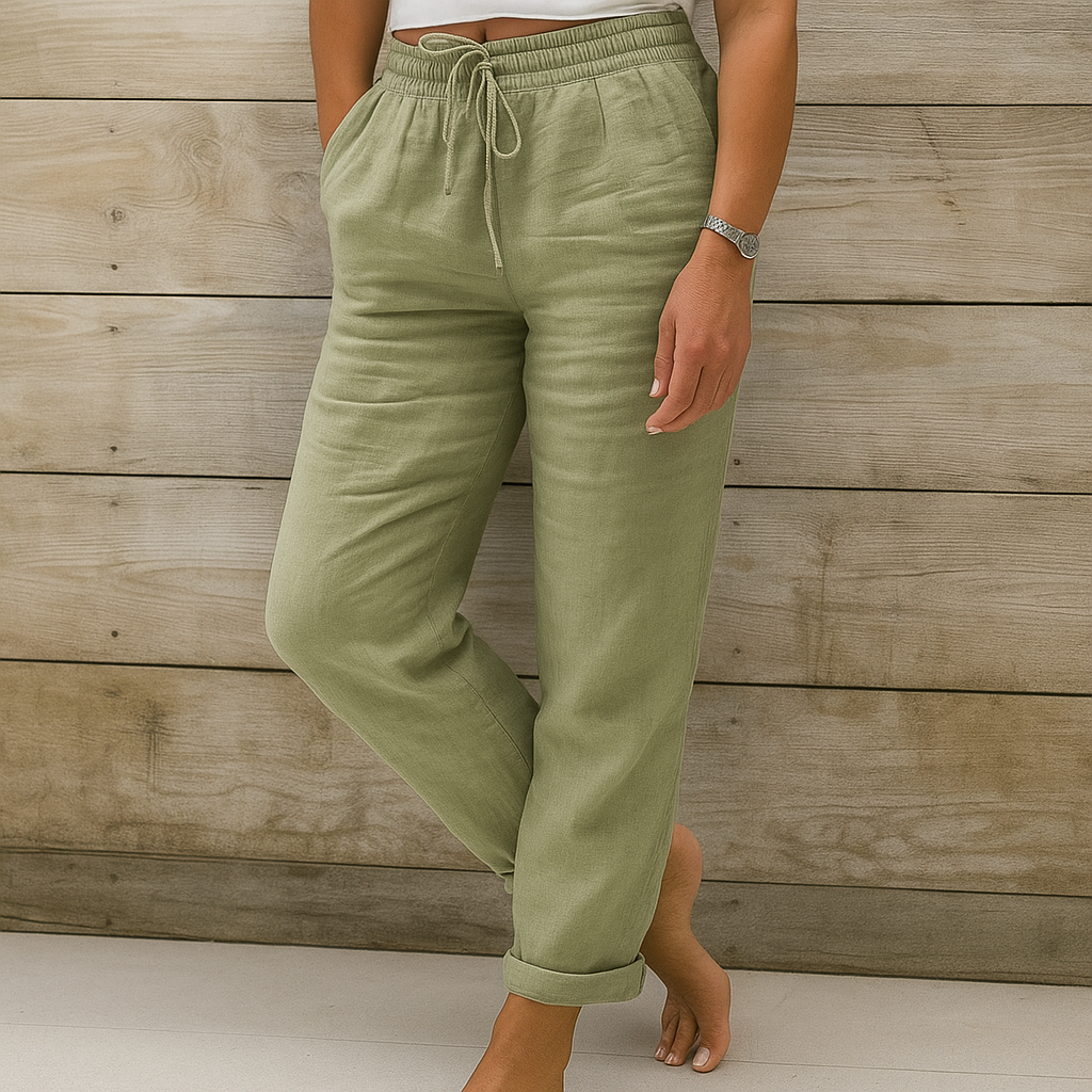 Nora – Pantalon en Lin Stylé pour Femme