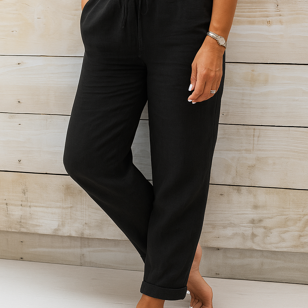 Nora – Pantalon en Lin Stylé pour Femme