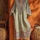 Broderie Souple – Robe Brodée Fluide