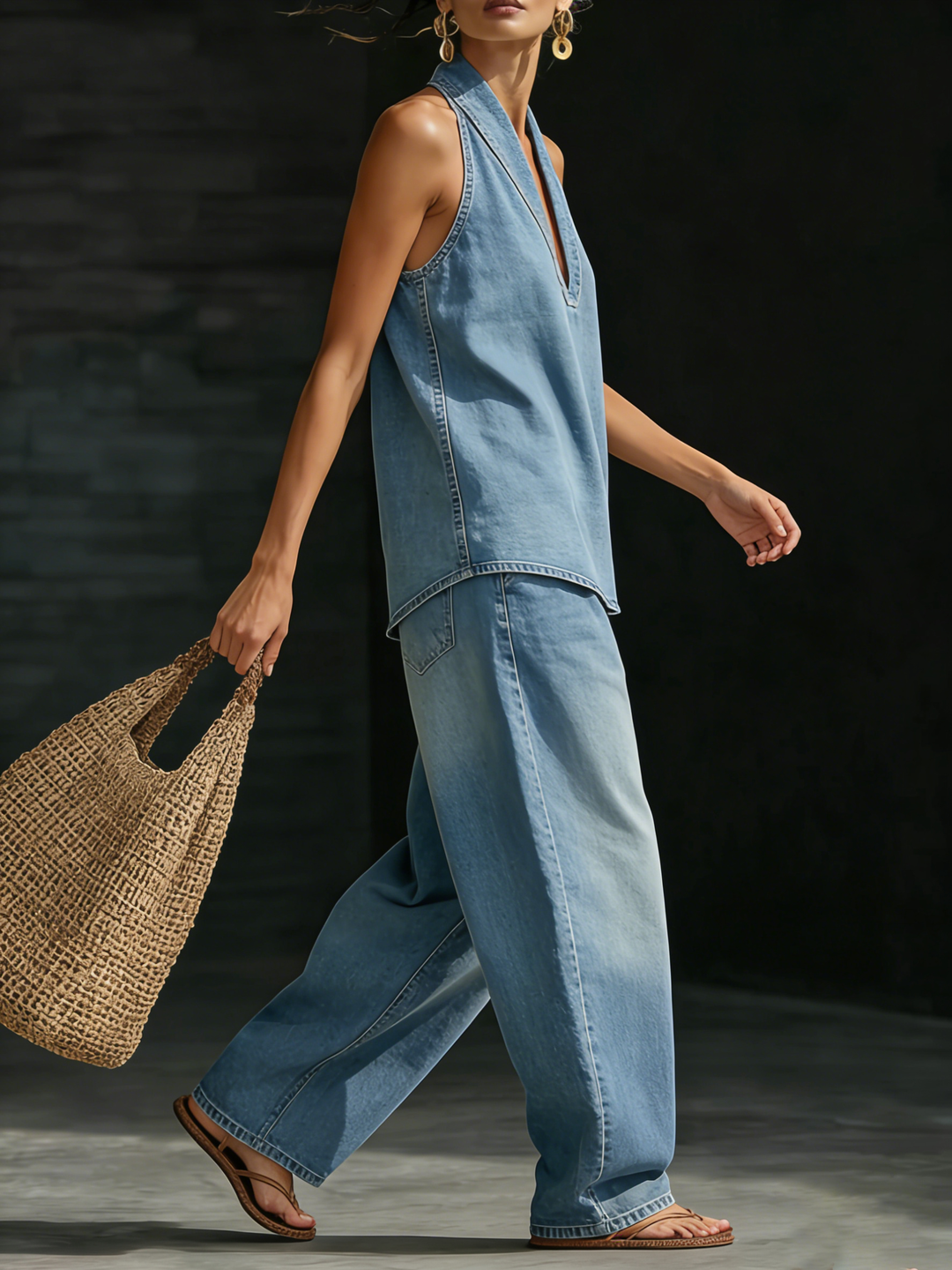 Denimo – Ensemble Deux Pièces en Denim