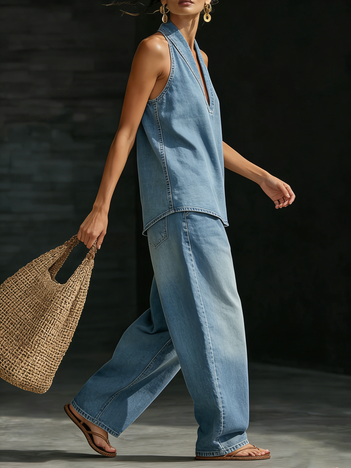 Denimo – Ensemble Deux Pièces en Denim