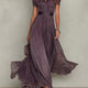 Violette – Robe Maxi Violette Col Haut Élégante