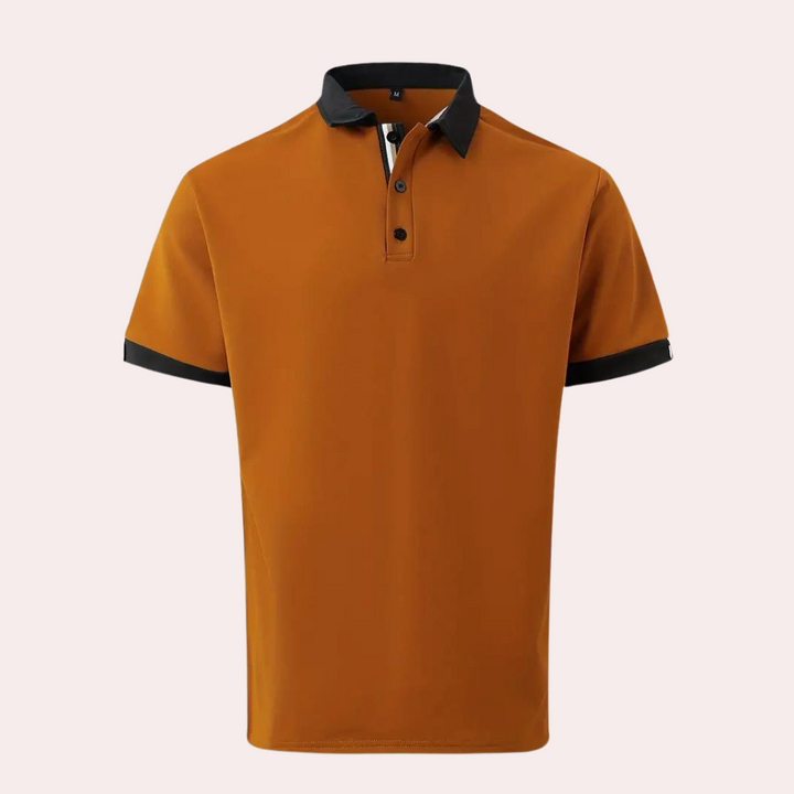 Chemise d'été orange à manches courtes Ruben