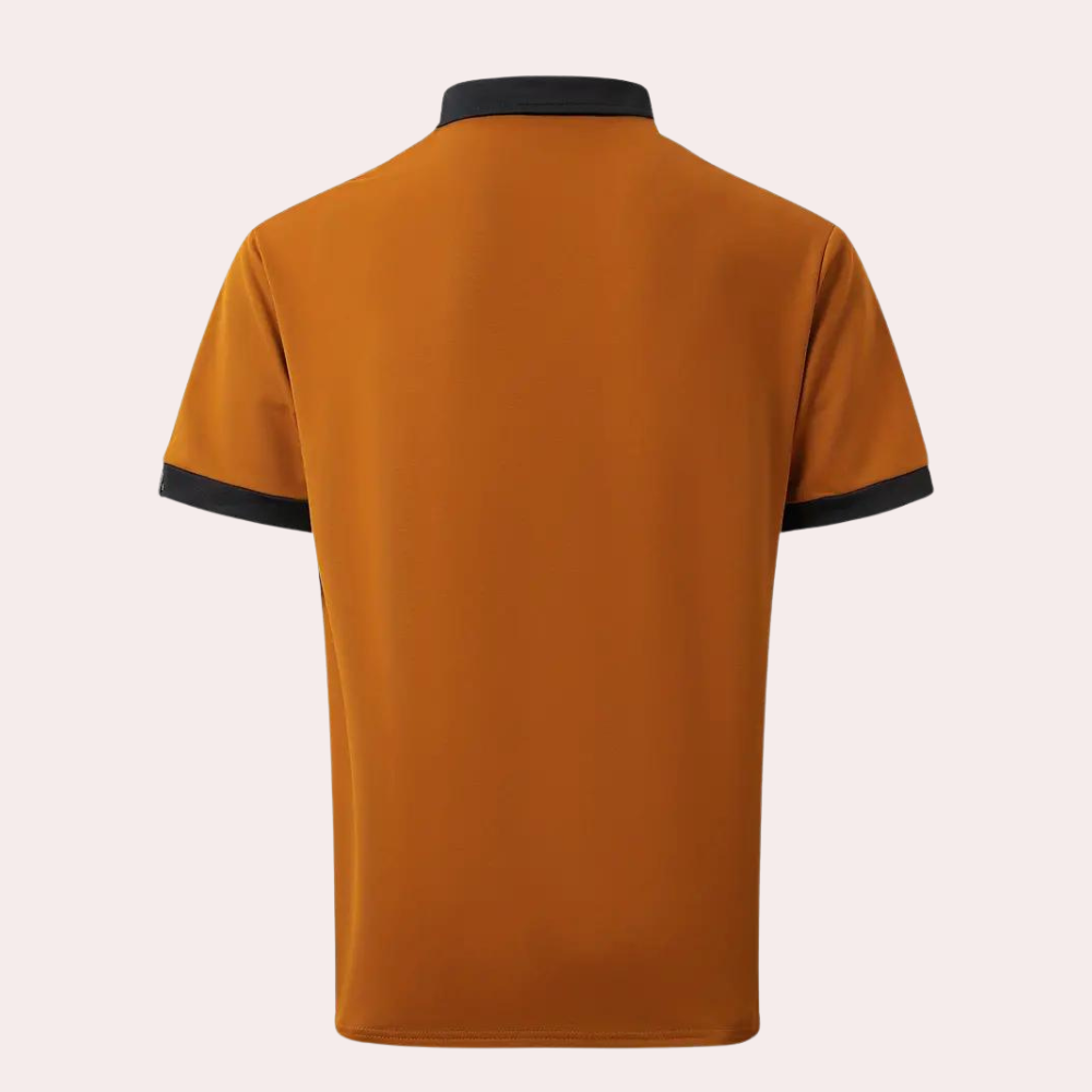 Chemise d'été orange à manches courtes Ruben