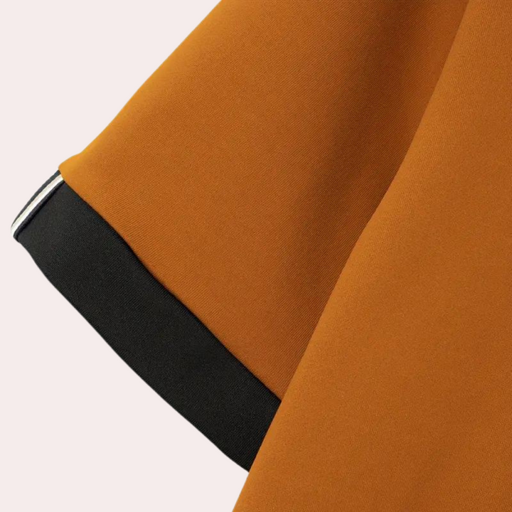Chemise d'été orange à manches courtes Ruben