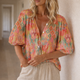 Blouse fluide à imprimé Ikat