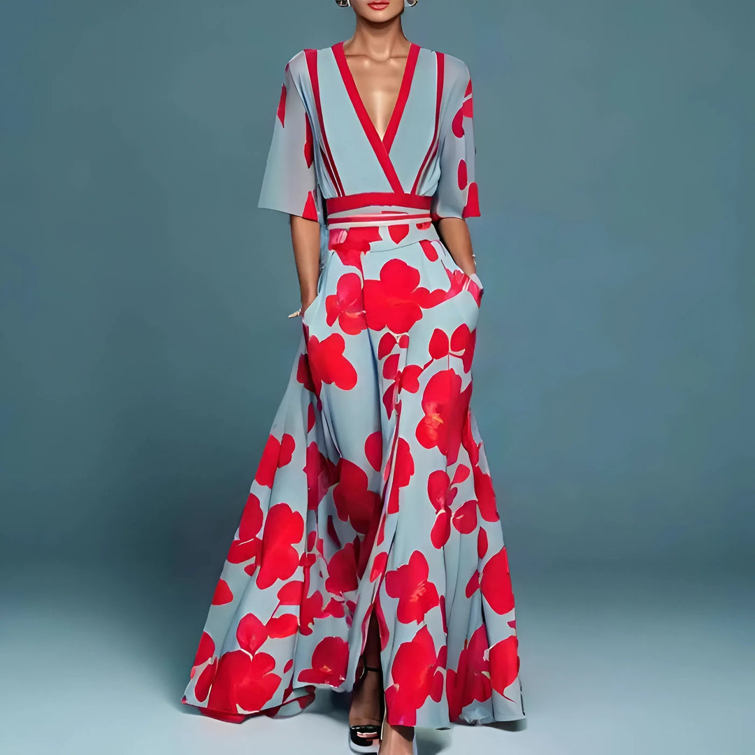 Fleur de Printemps – Robe Fleurie Col V