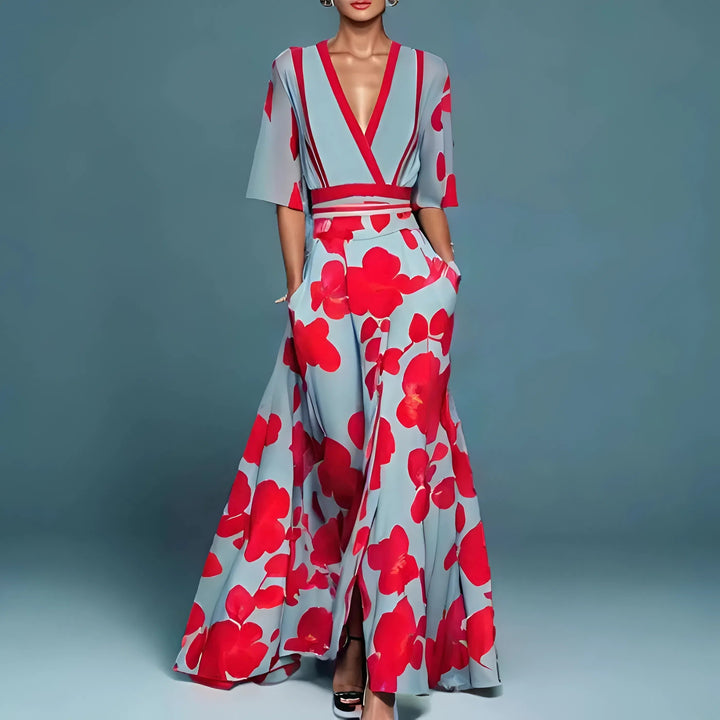 Fleur de Printemps – Robe Fleurie Col V