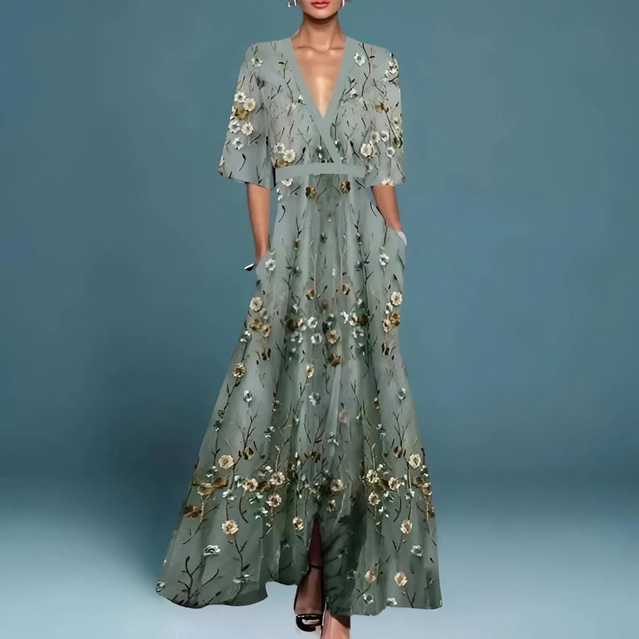 Fleur de Printemps – Robe Fleurie Col V