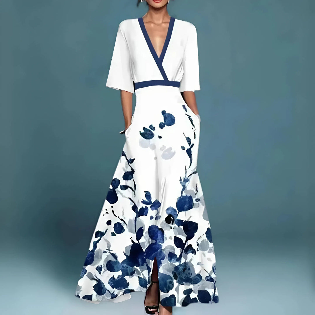 Fleur de Printemps – Robe Fleurie Col V