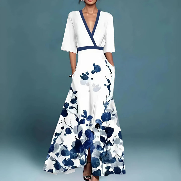 Fleur de Printemps – Robe Fleurie Col V